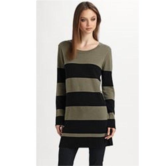 Brochu Walker Sweaters - Brochu Walker striped wool cashmere sweater dress